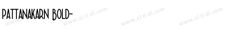 Pattanakarn Bold字体转换